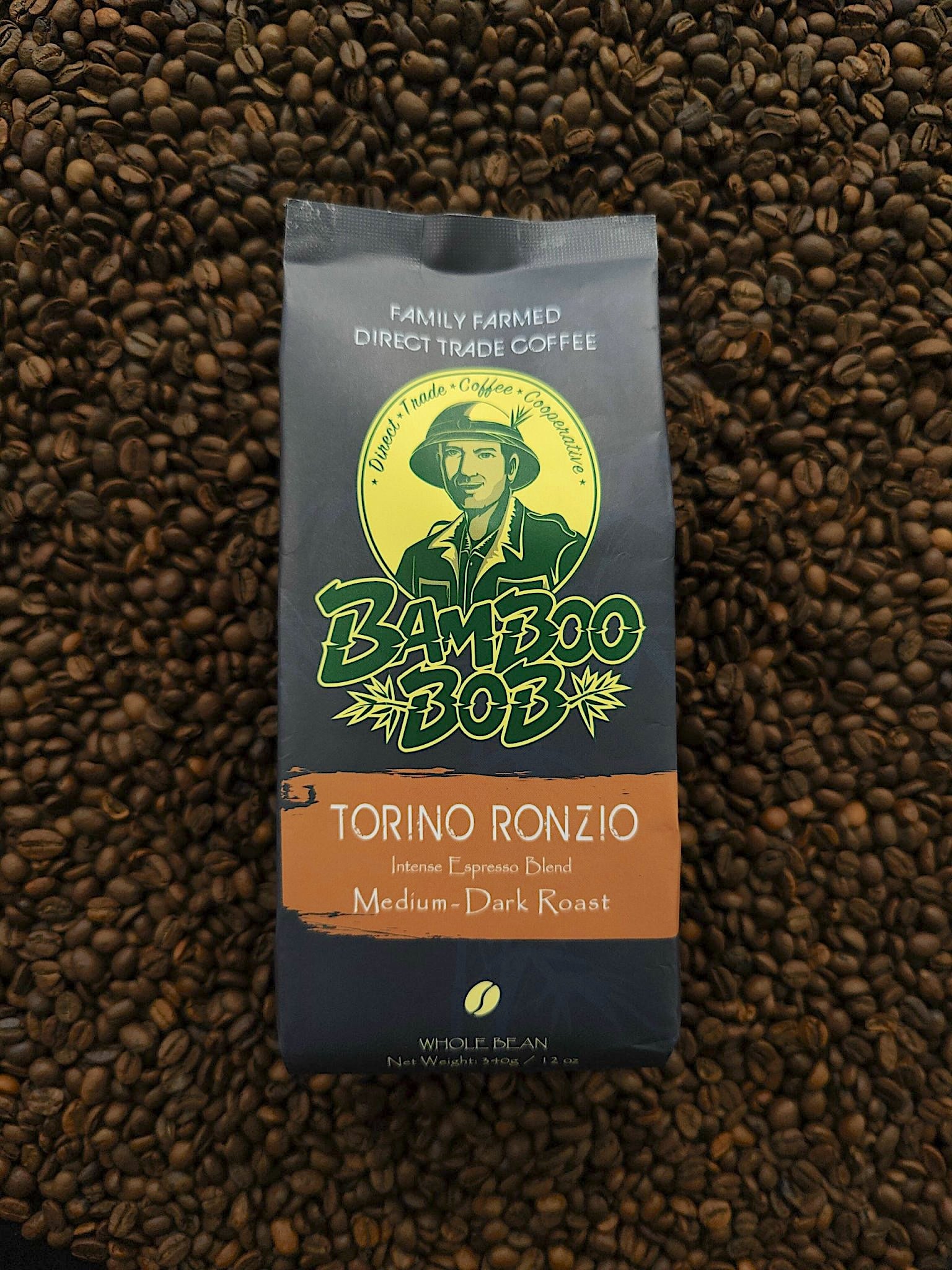 Turpone Ronzio Torino Ronzio Whole Bean Coffee 340g — Bamboo Bob Family Farmed ...